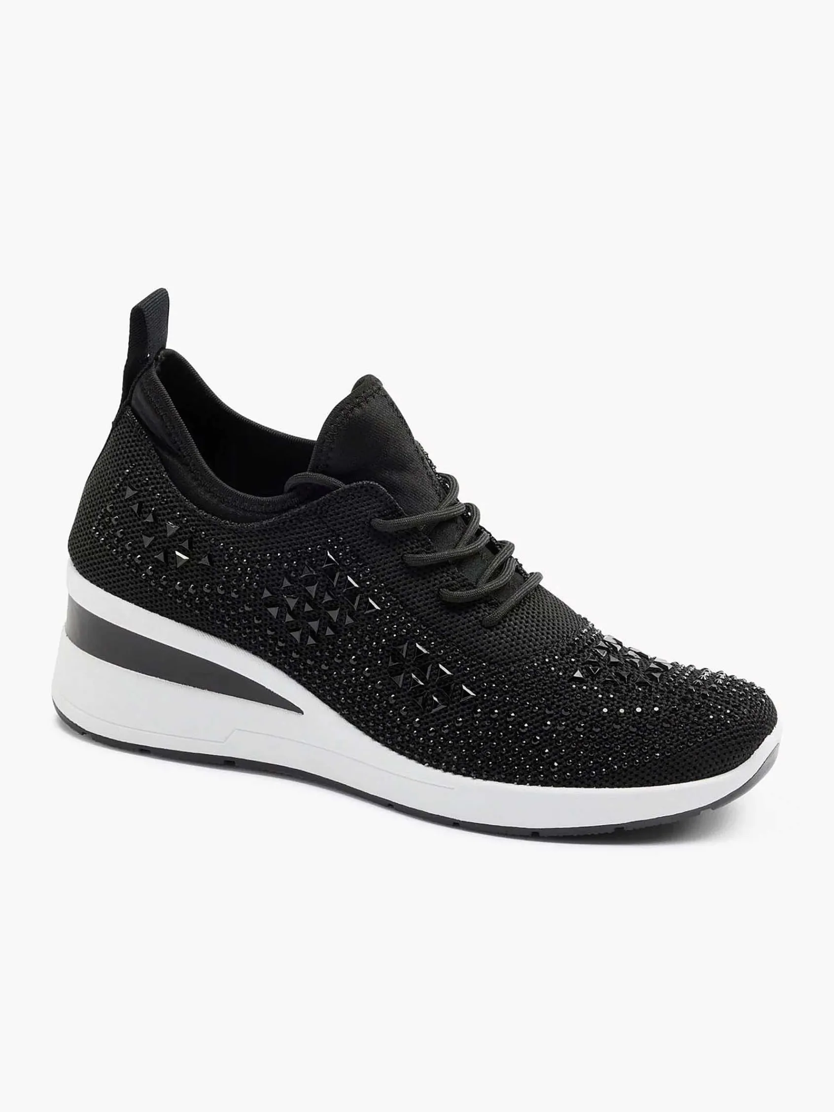 Graceland Sneakers-Zwarte Sneaker Steentjes