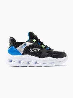 Skechers Babyschoenen-Zwarte Sneaker Swift Fit - Hands Free Lichtjes