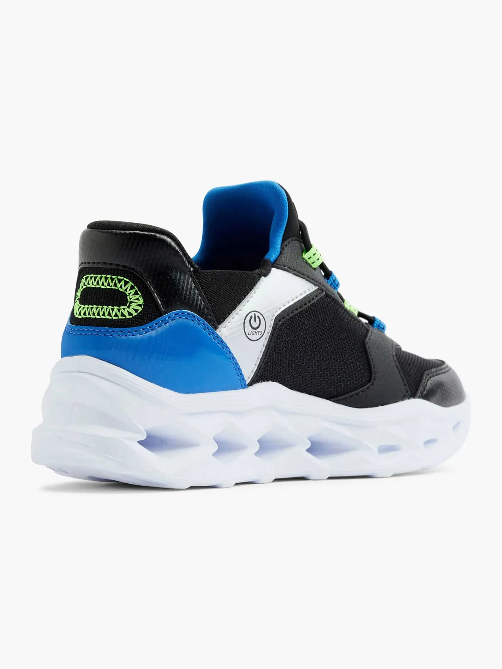 Skechers Babyschoenen-Zwarte Sneaker Swift Fit - Hands Free Lichtjes