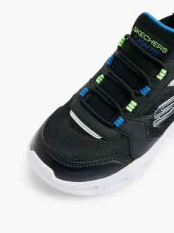 Skechers Jongensschoenen-Zwarte Sneaker Swift Fit - Hands Free Lichtjes