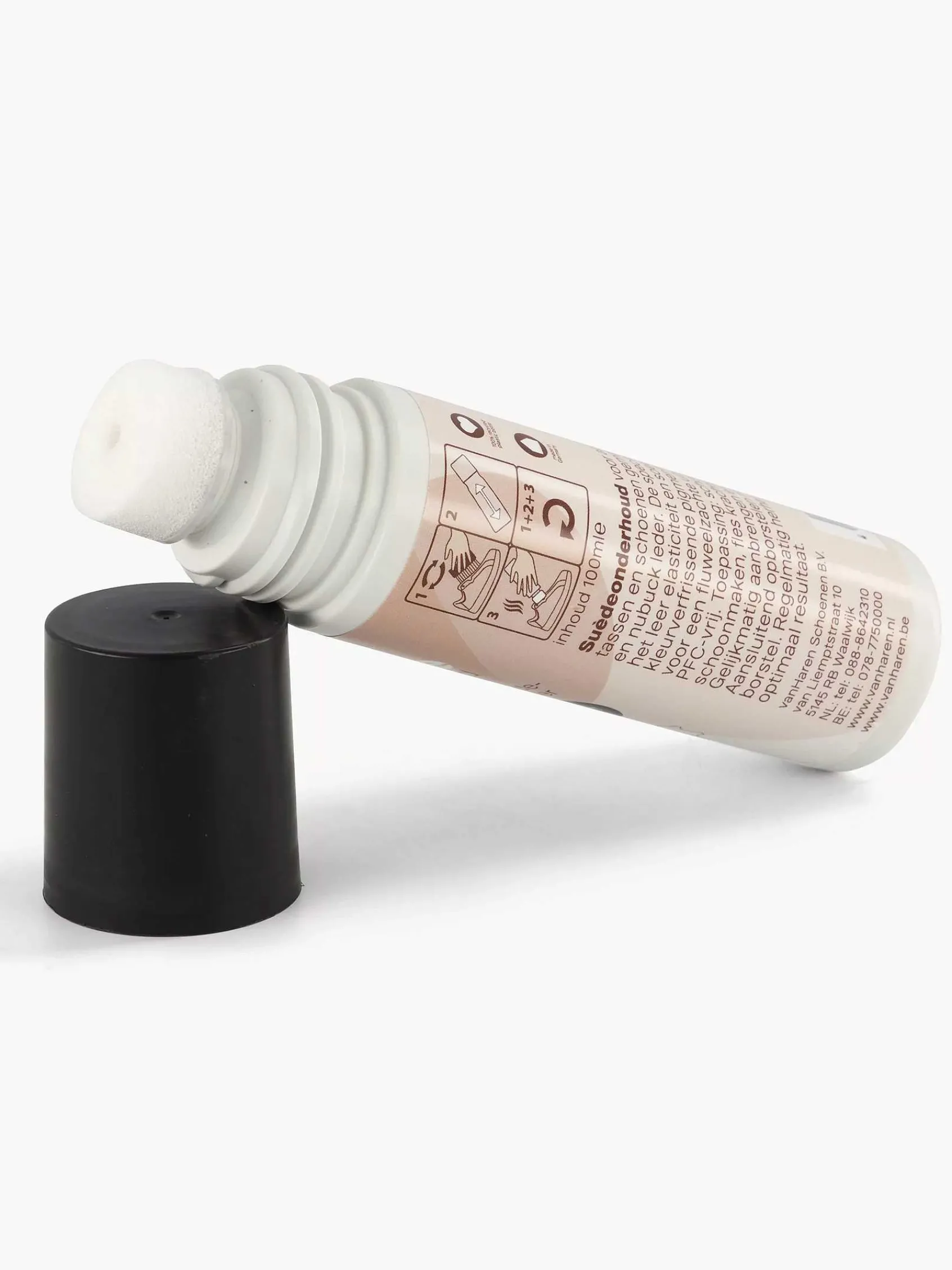 vanHaren Jongensschoenen-Zwarte Suede Onderhoud Lotion Depper