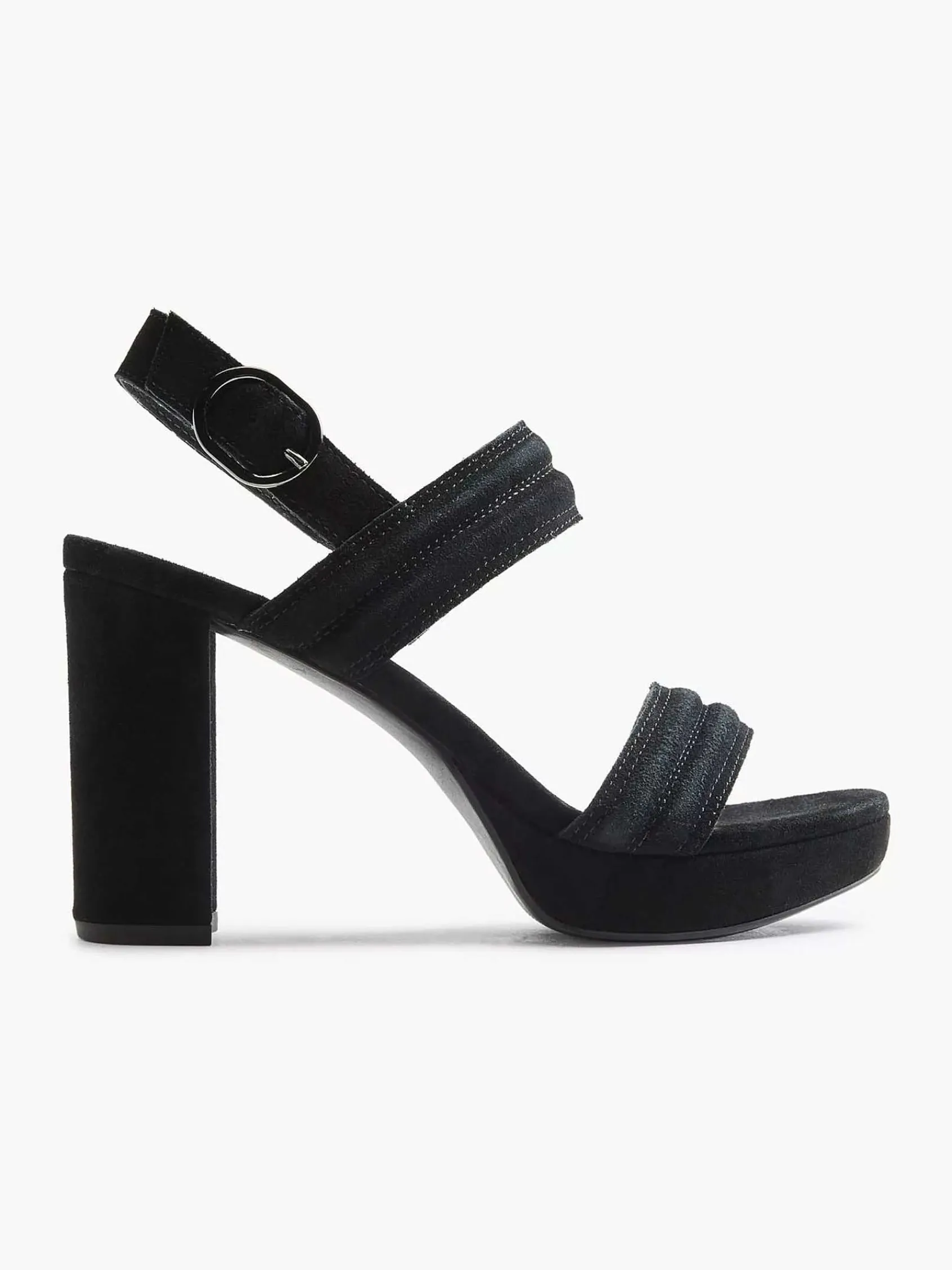 5th Avenue Sandalen-Zwarte Suede Sandalette