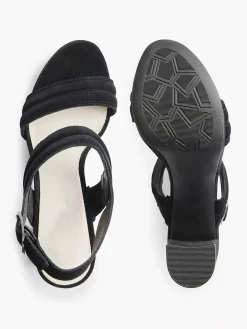 5th Avenue Sandalen-Zwarte Suede Sandalette