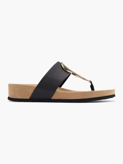 Graceland Slippers-Zwarte Teenslipper