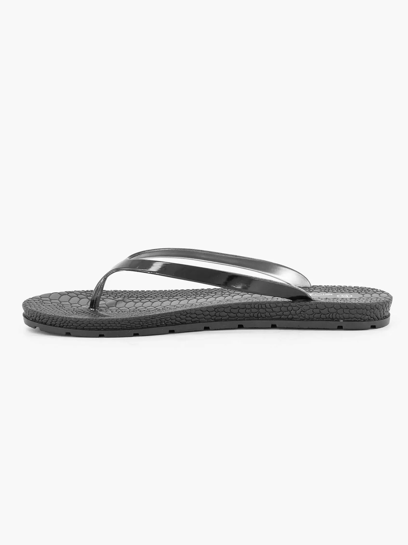 Blue Fin Slippers-Zwarte Teenslipper
