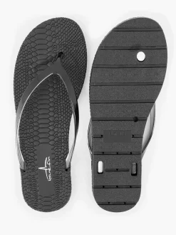 Blue Fin Slippers-Zwarte Teenslipper