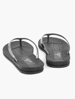 Blue Fin Slippers-Zwarte Teenslipper