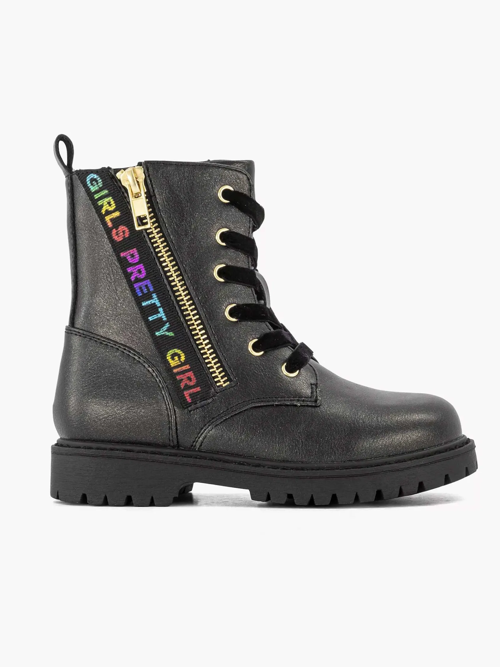 Graceland Jongensschoenen-Zwarte Veterboot