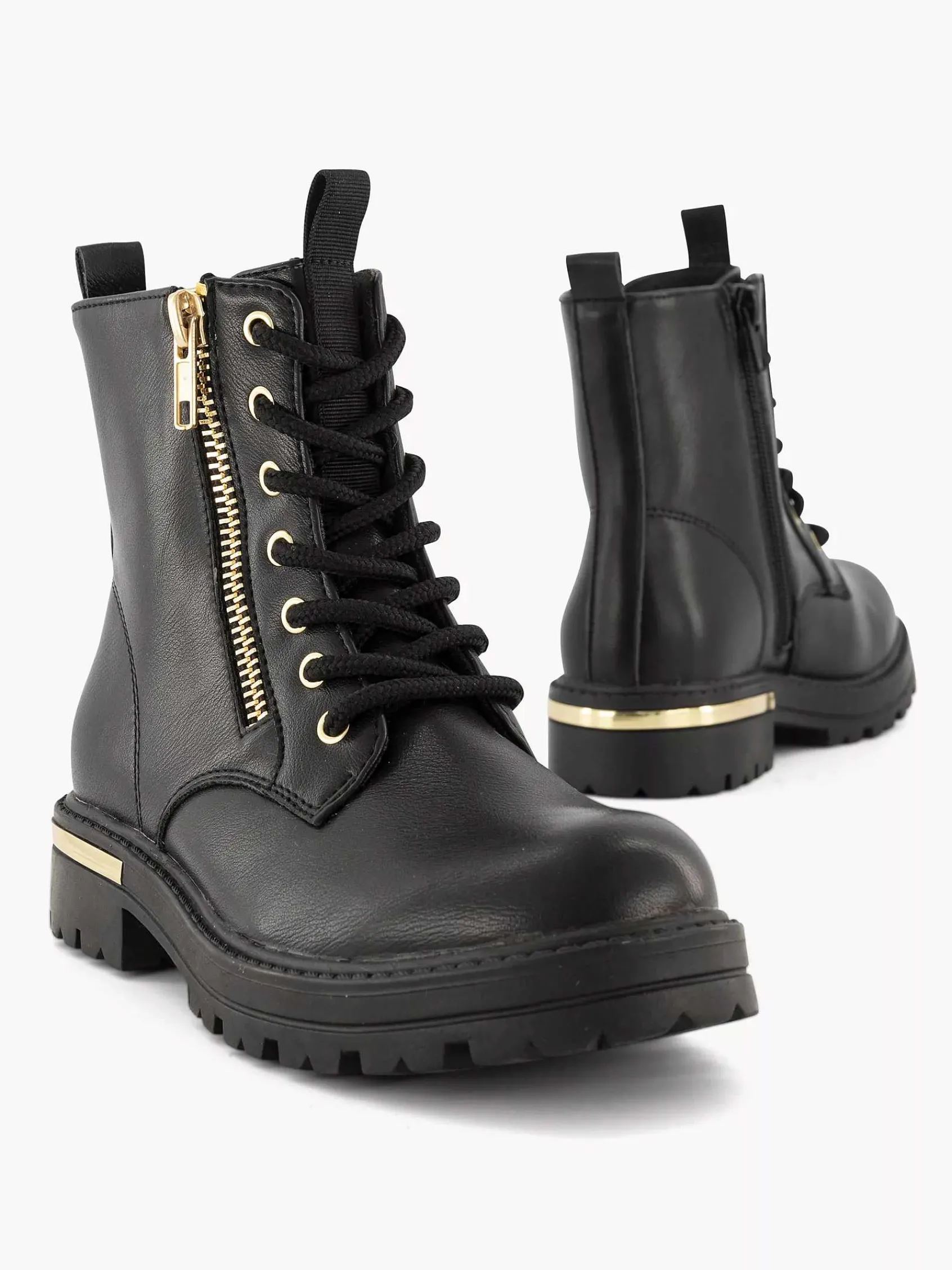 Graceland Jongensschoenen-Zwarte Veterboot