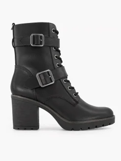 Graceland Enkellaarzen & Boots-Zwarte Veterboot Hak