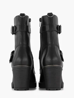Graceland Enkellaarzen & Boots-Zwarte Veterboot Hak