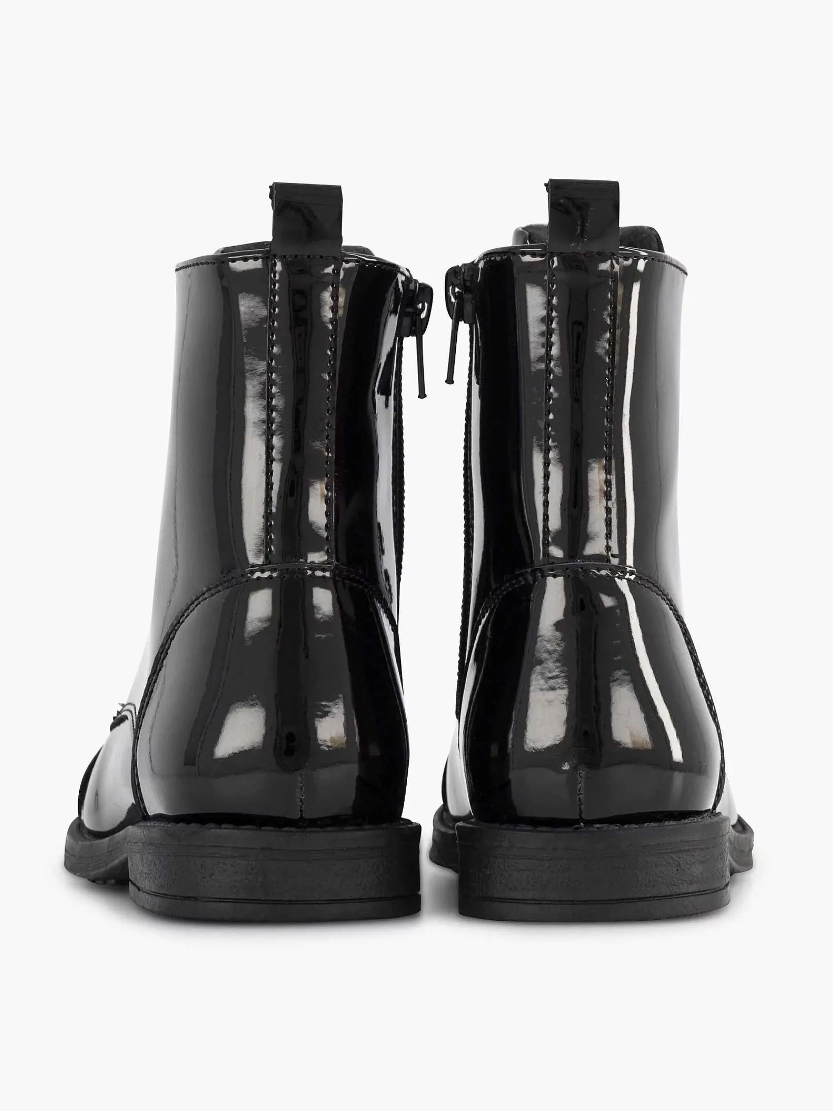 Graceland Jongensschoenen-Zwarte Veterboot Lak