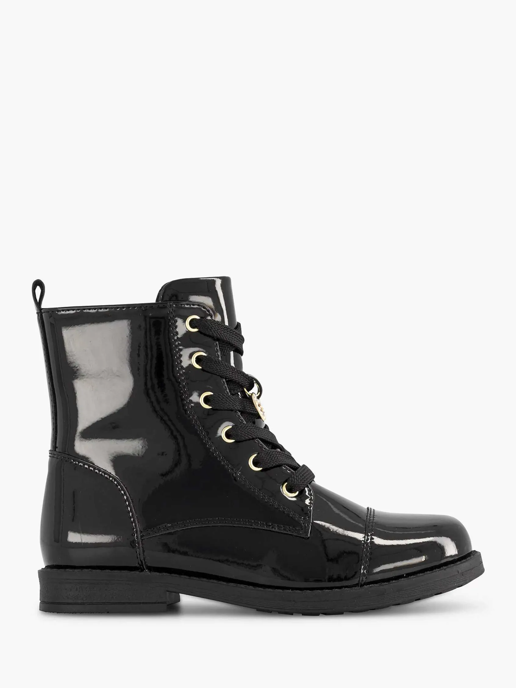 Graceland Jongensschoenen-Zwarte Veterboot Lak