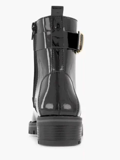 Graceland Enkellaarzen & Boots-Zwarte Veterboot Lak