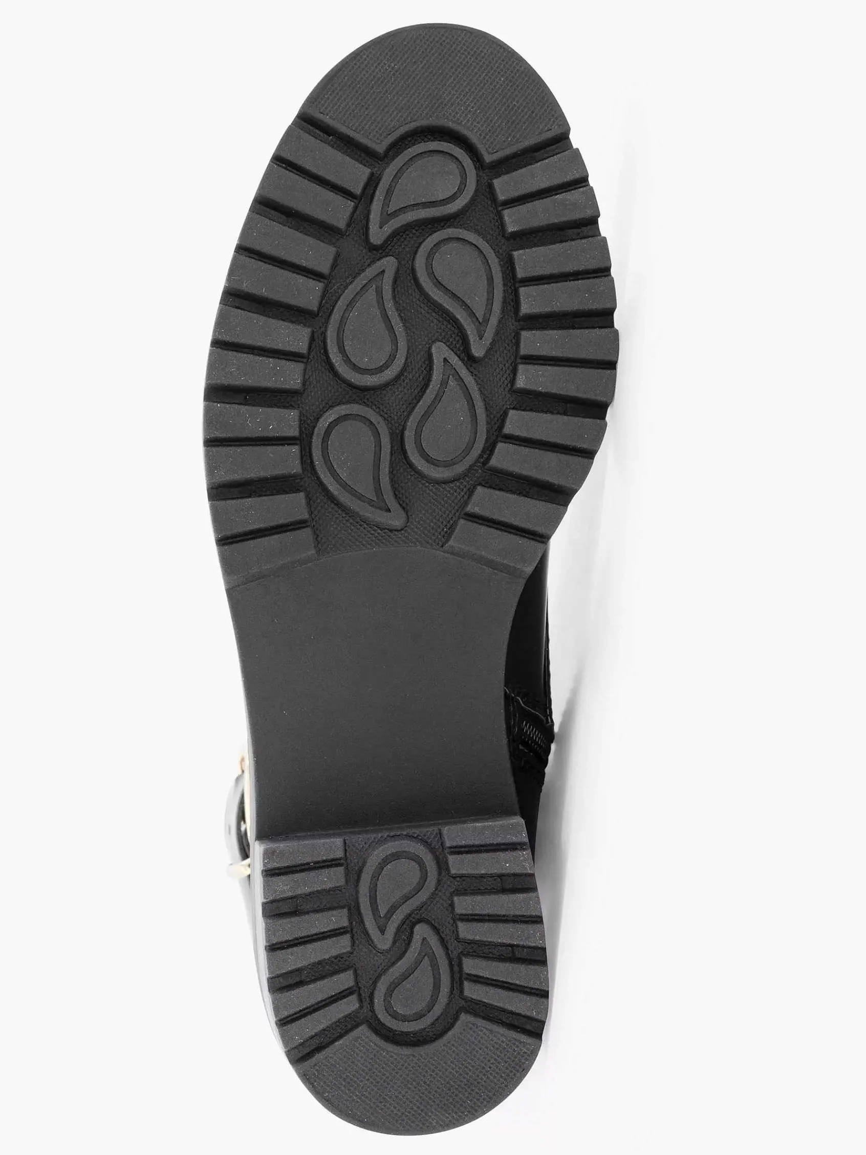 Graceland Enkellaarzen & Boots-Zwarte Veterboot Lak