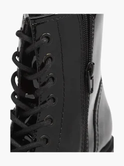 Graceland Enkellaarzen & Boots-Zwarte Veterboot Lak