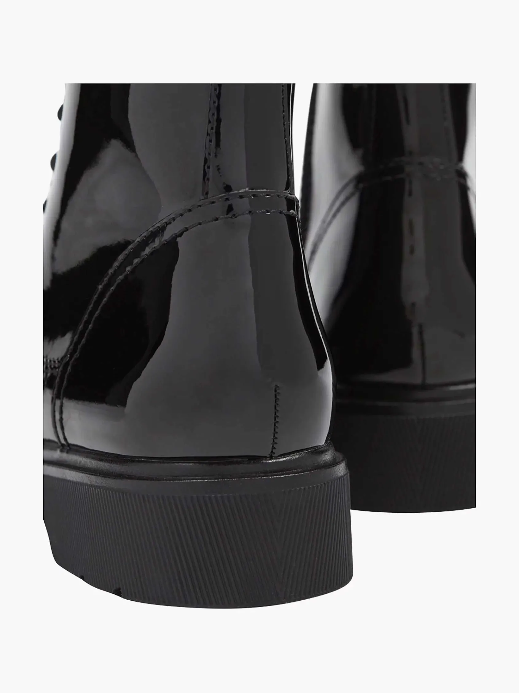 Graceland Enkellaarzen & Boots-Zwarte Veterboot Lak
