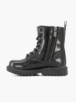 Graceland Jongensschoenen-Zwarte Veterboot Regenboog