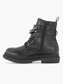 Oxmox Jongensschoenen-Zwarte Veterboot Sierketting, Offline Ivm Klachten (Laura)