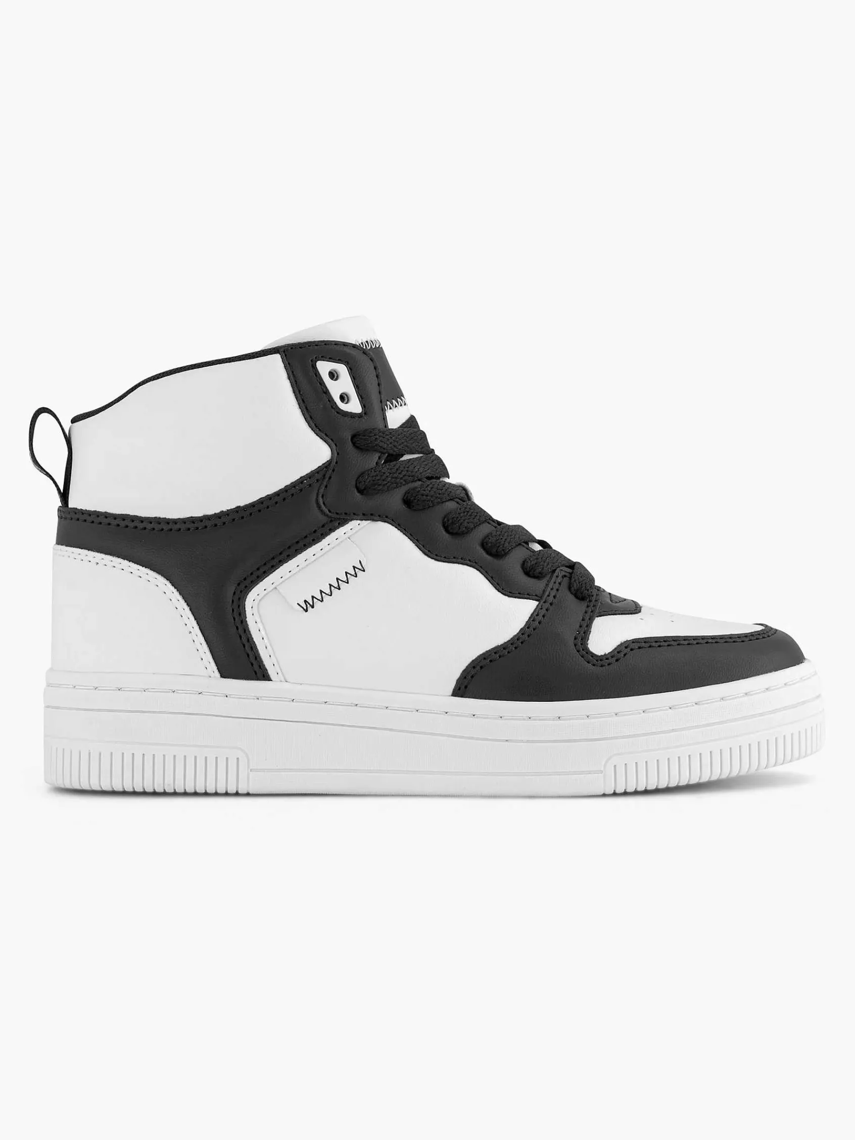 Oxmox Sneakers-Zwart Witte Hoge Sneaker