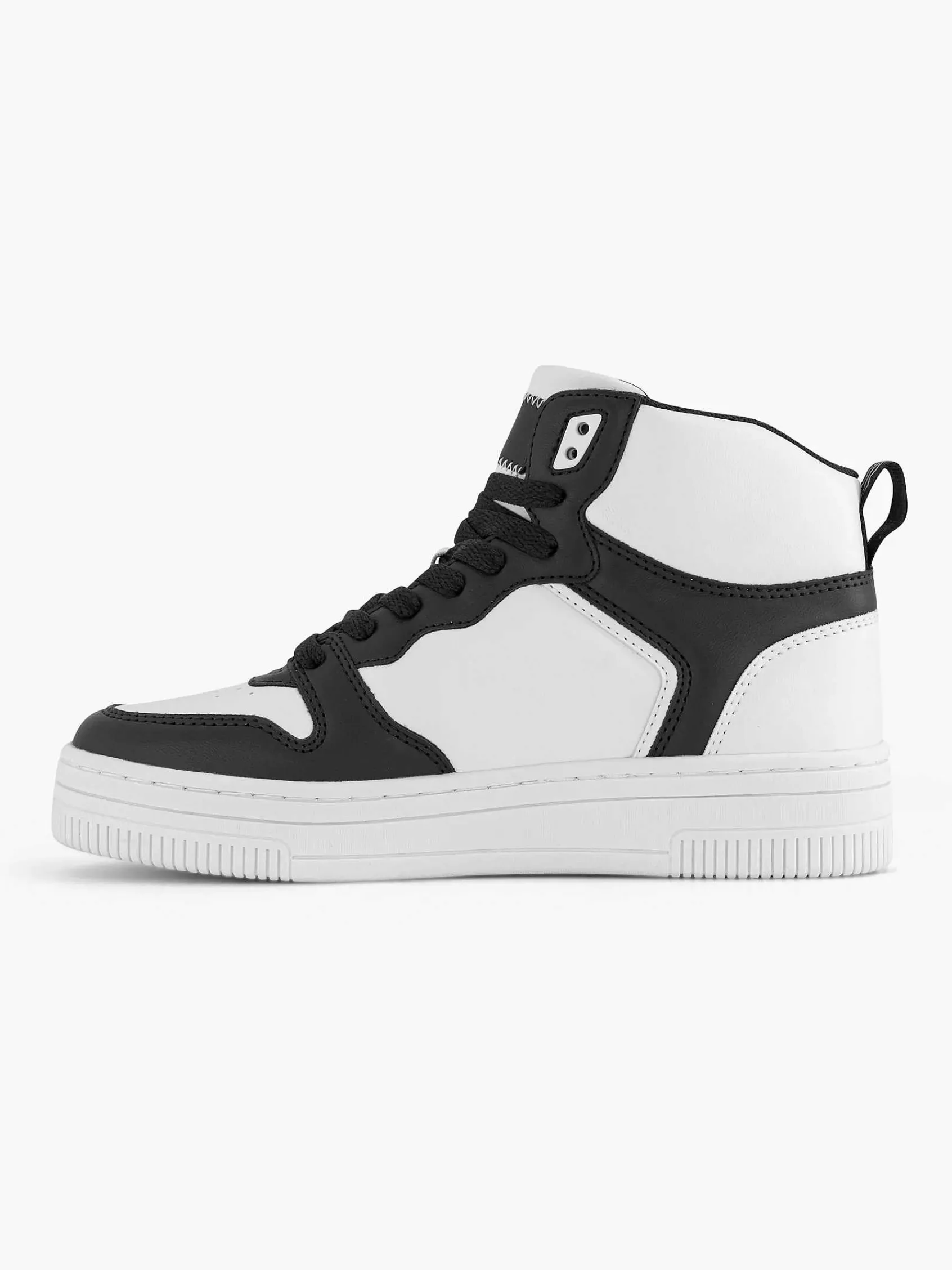 Oxmox Sneakers-Zwart Witte Hoge Sneaker