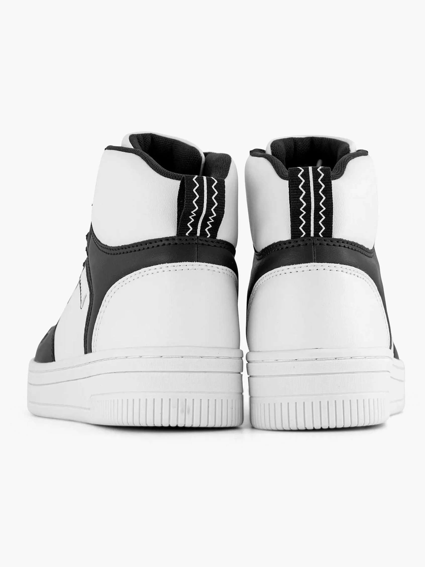 Oxmox Sneakers-Zwart Witte Hoge Sneaker